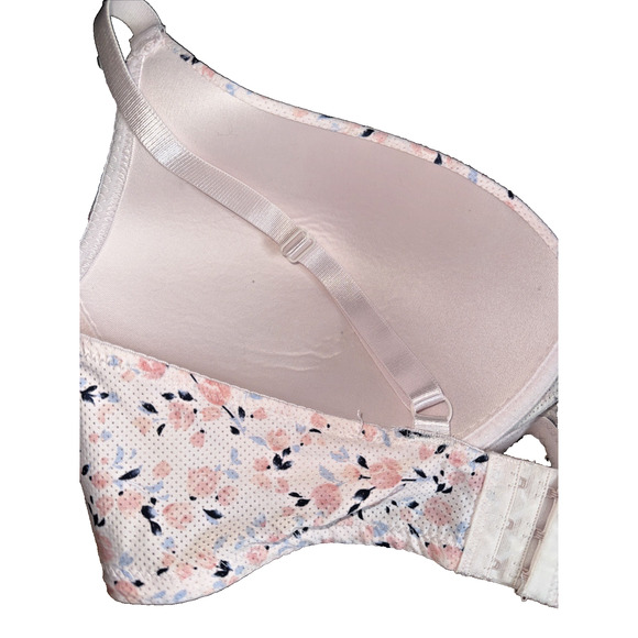 Laura Ashley Underwire Padded Floral Full Coverage Bra Size 42D Pink Romantic - Picture 9 of 10